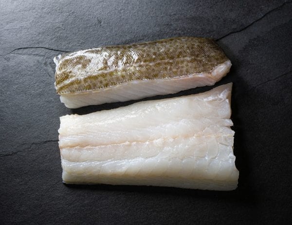 Cod skin on portions x 2, 300g