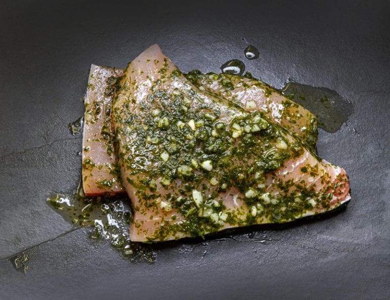 Swordfish steaks with garlic marinade x 2, 400g W Stevenson & Sons Ltd